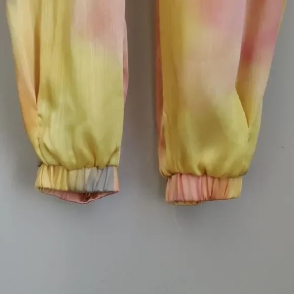 Zara Sunset Tie-Dye Silky Jogger Pants - Picture 4 of 8